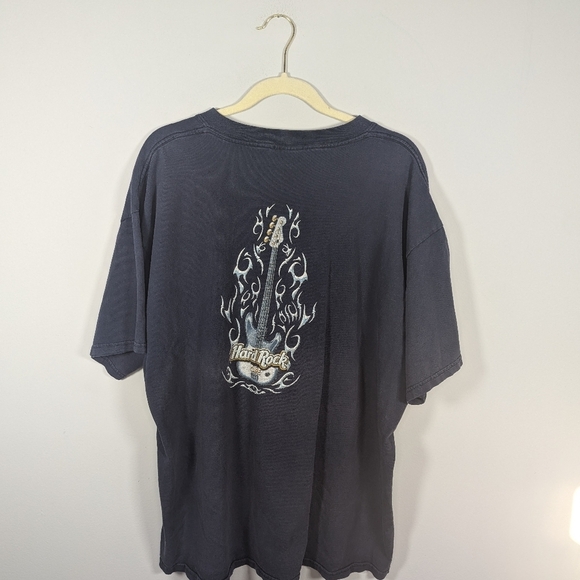 Vintage Hard Rock Cafe Guitar Flames rock and roll tshirt mens XL - Picture 5 of 7